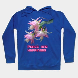 Peace and happiness Flowers Art designs. Hoodie